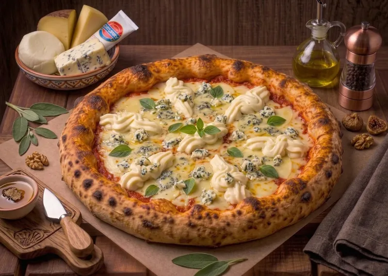 Pizza Quatro Queijos Cremosa